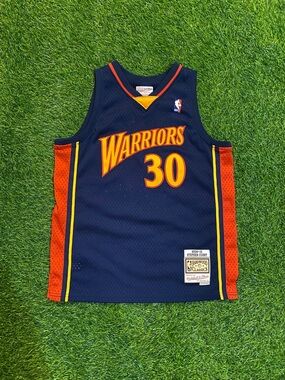 Nba golden state warriors Stephen curry Mitchell and ness hardwood jersey Large